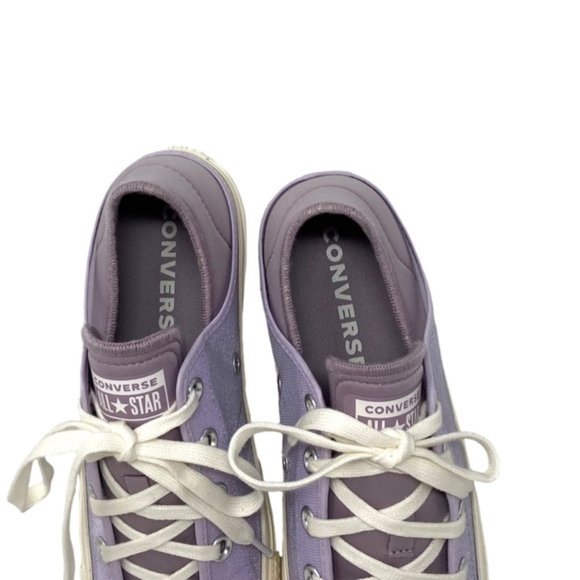 Converse Chuck Taylor Crush Heel Mule Sneakers Women's Low Violet Canvas A03503F - Picture 6 of 10